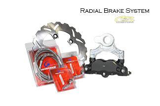 Radial Brake System Black Caliper - 360 Width 16"