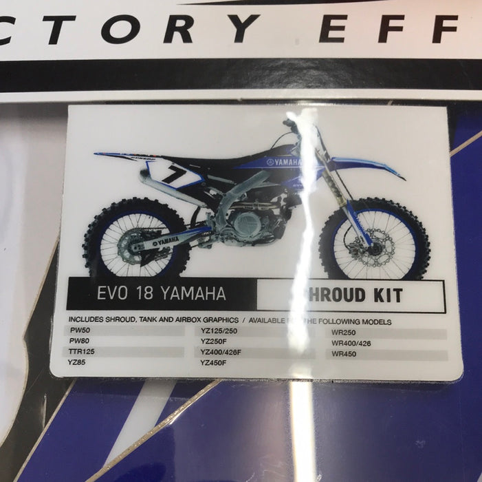 4302-6303 24-01230 Yamaha EVO 18 Factory Effex Graphic Kit Blue/Black