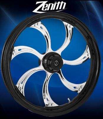 RC ZENITH 360S Chrome Rim Black Spokes Chrome Hub Twilight Front And Rear Wheels - Kawasaki ZX10 