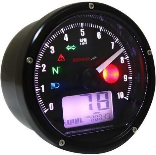 Koso North America - BA035K00-HD - HD TNT-01 Electronic Speedometer Black