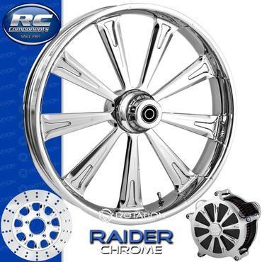 RC RAIDER 330S Black Powdercoat Front and Rear Wheels - Honda CBR600 