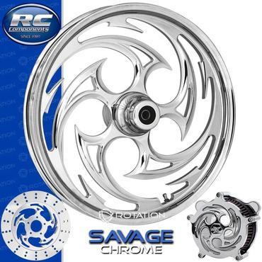 RC SAVAGE 360S Chrome Front and Rear Wheels - Suzuki GSX-R1100 
