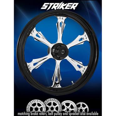 RC STRIKER 360S Chrome Rim Black Spokes Black Hub Twilight Front And Rear Wheels - Honda CBR954 